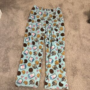 Kids Pajama pants with Cookie and Milk Print